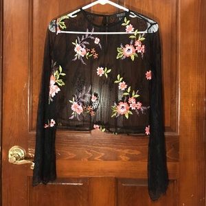 FOREVER 21 Contemporary Sheer Mesh Top